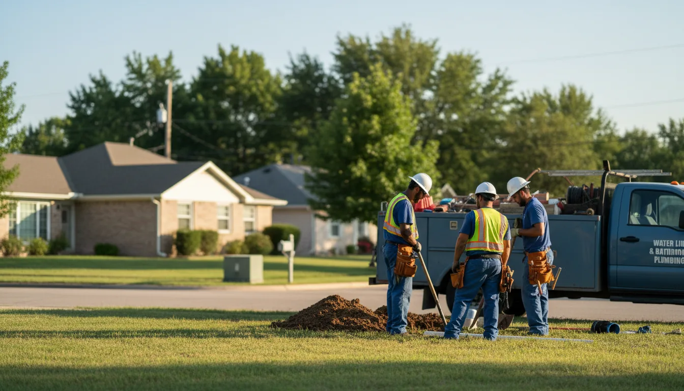 Residential water line and bathroom plumbing service in Waukau, WI